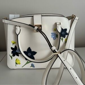 Kate spade Floral Embroidered White Handbag